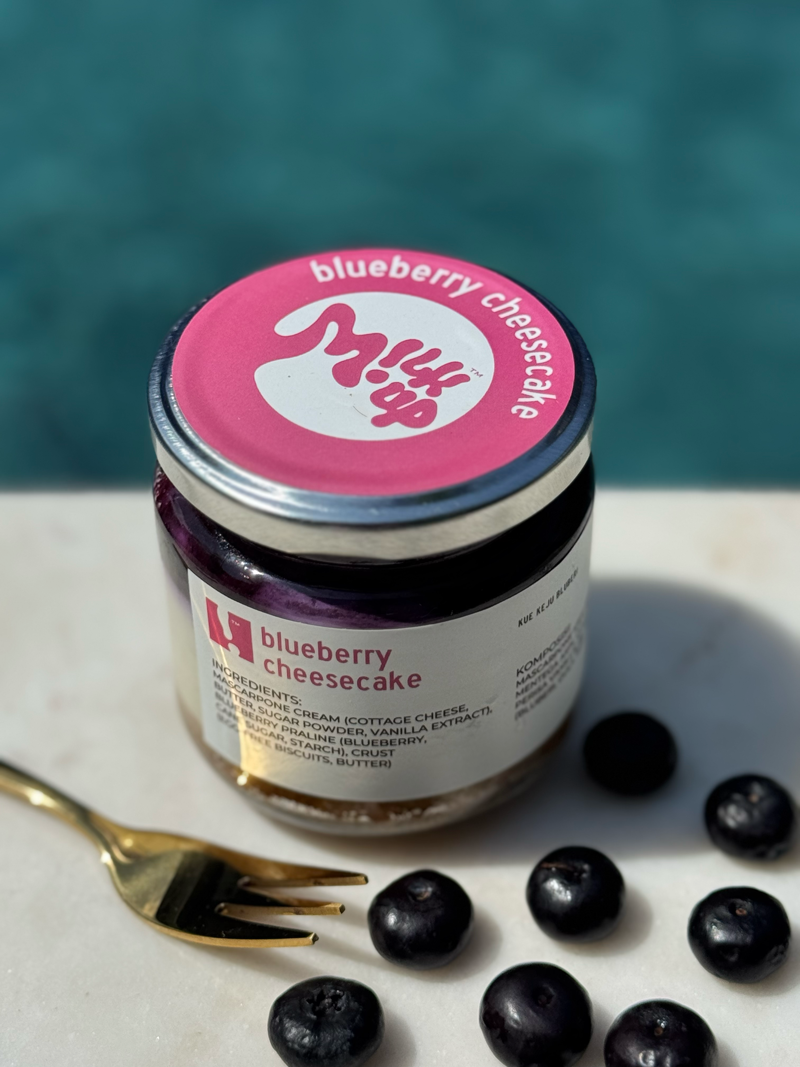 Blueberry Cheesecake, no-bake, 210g, glass