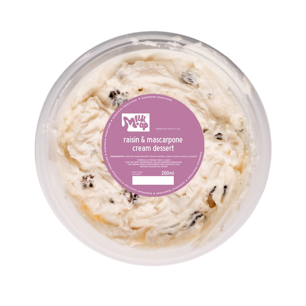 Raisin & Mascarpone Cream Dessert, 200g, plastic container