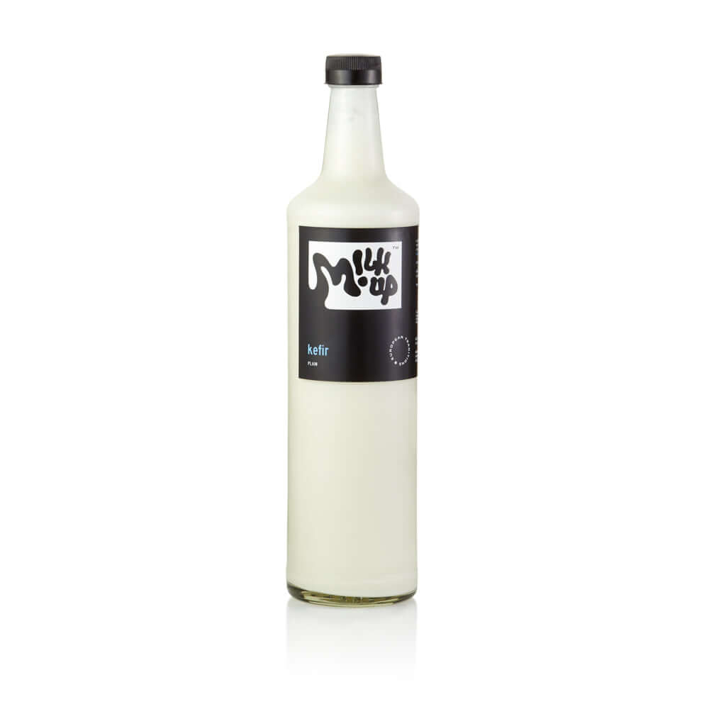 Kefir 3,2%, 650ml, glass in Bali. Milkup dairy products