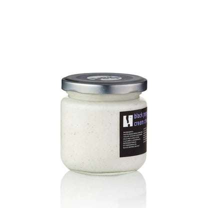Black pepper Cream Cheese, 230g, glass in Bali. Milkup dairy products