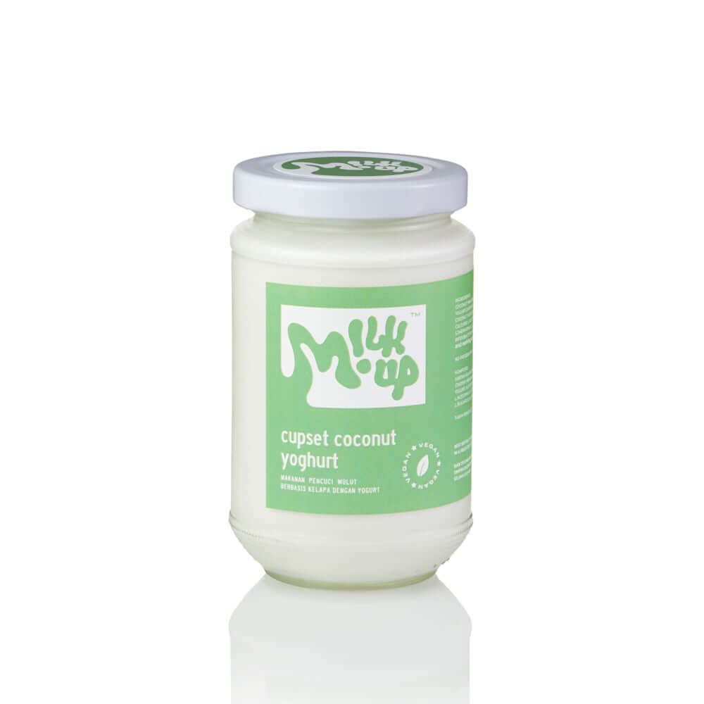 Coconut Yogurt, 330ml, glass in Bali. Milkup dairy products