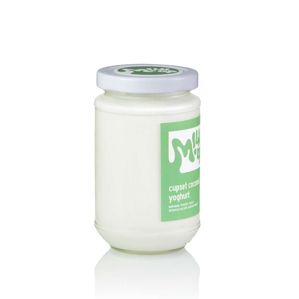 Coconut Yogurt, 330ml, glass in Bali. Milkup dairy products