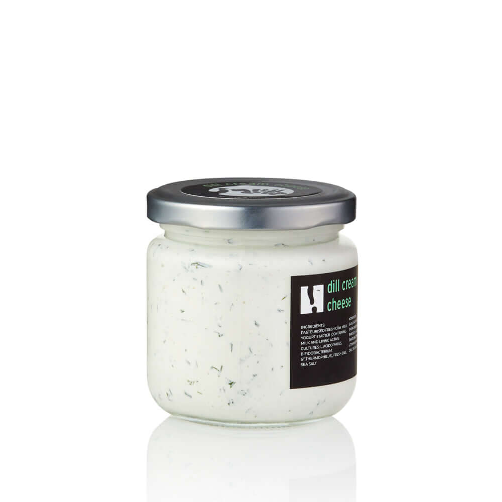 Dill Cream Cheese, 230g, glass in Bali. Milkup dairy products