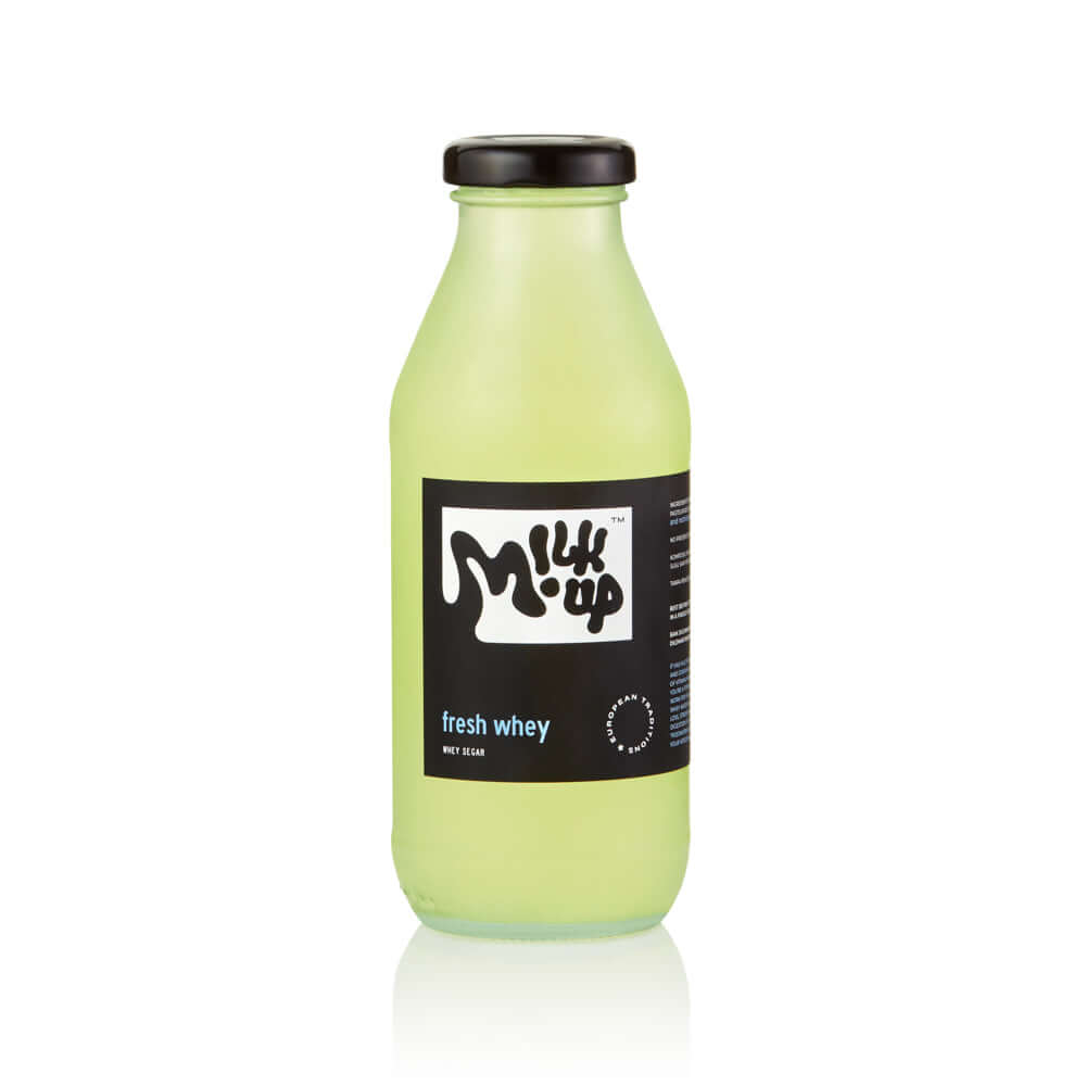 Whey, 350 ml, glass in Bali. Milkup dairy products