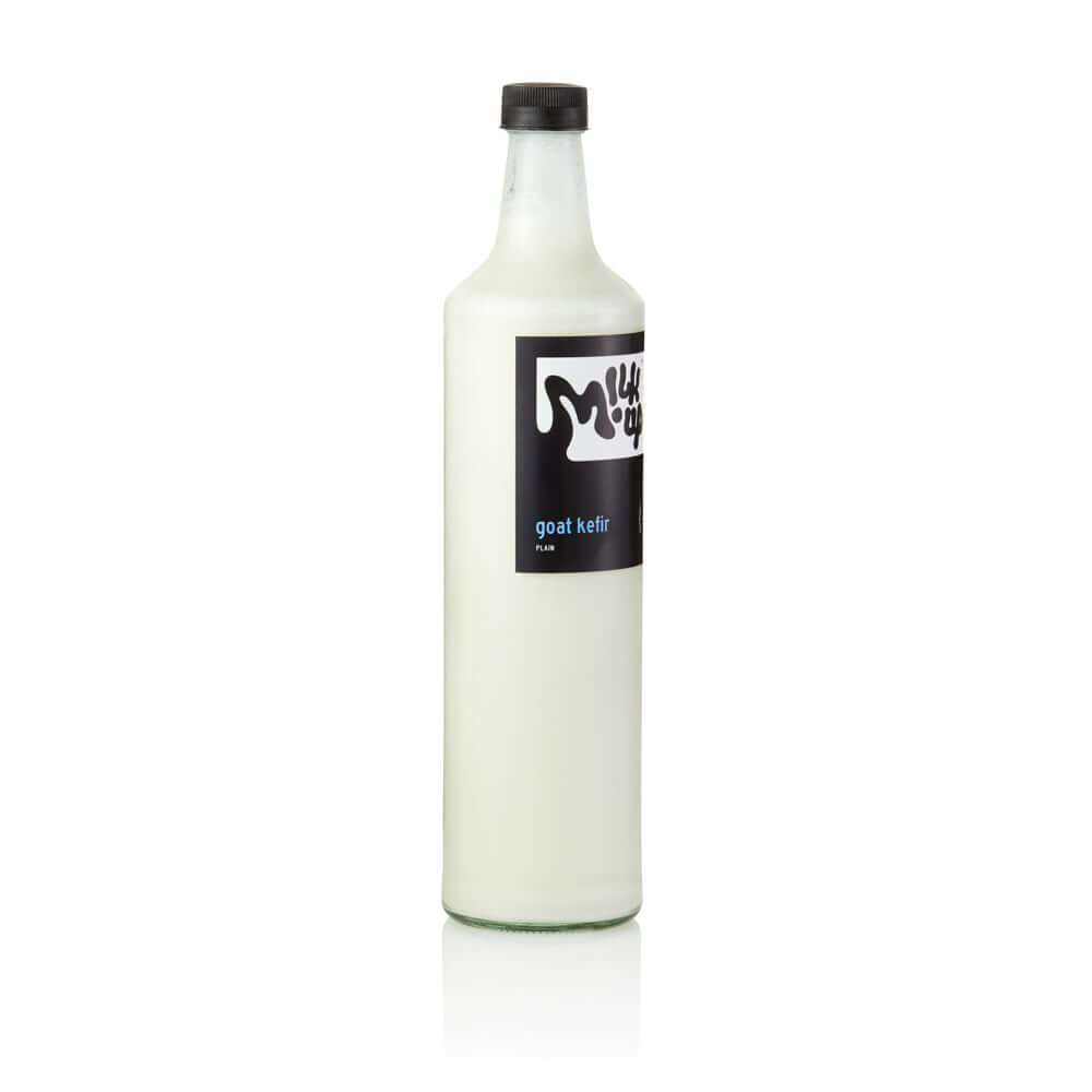 Goat Kefir 3,2%, 650ml, glass in Bali. Milkup dairy products