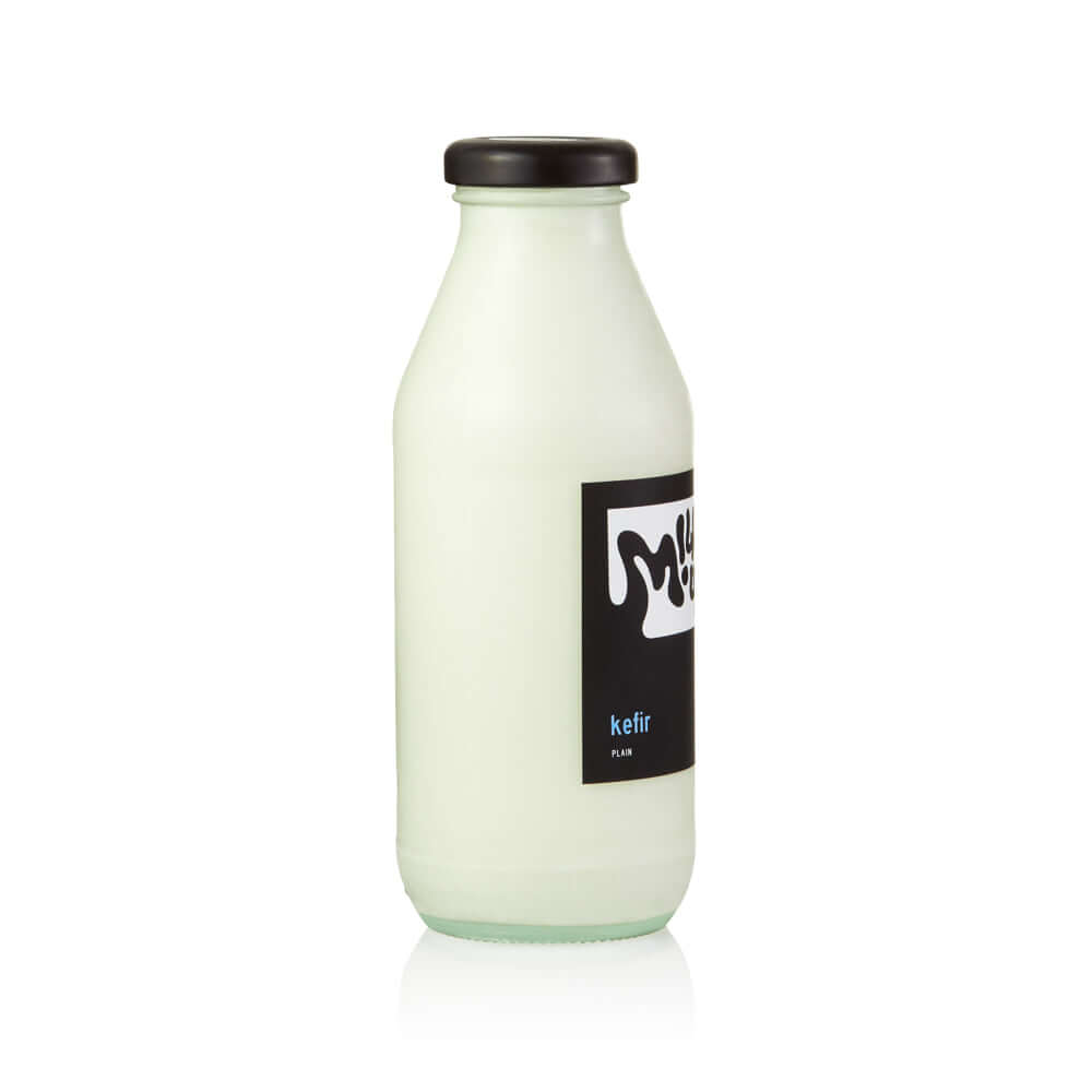 Kefir 350ml, glass in Bali. Milkup dairy products