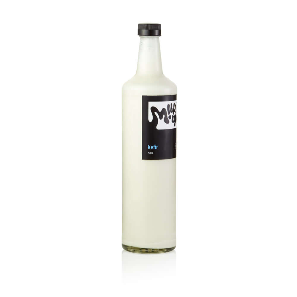 Kefir 3,2%, 650ml, glass in Bali. Milkup dairy products