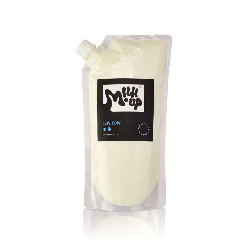 Raw milk, 950ml, plastic in Bali. Milkup dairy products