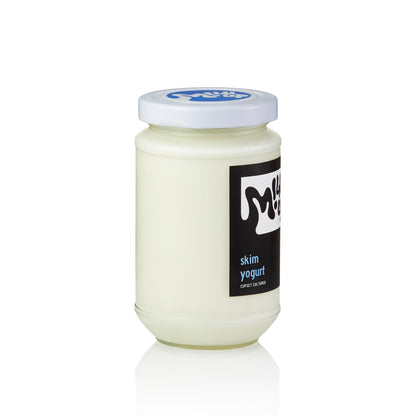 Skim Yogurt, cupset cultured probiotics, sugar-free, 330ml, glass